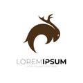 Simple deer logo logo template, Animal logo