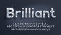 Brilliant alphabet font. Luxury diamond letters, numbers and punctuations. Uppercase and lowercase.