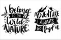 Adventure Lettering Quotes Poster, Camping Quotes, Adventure time quotes for T-Shirt design, Cut Files Design