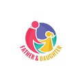 Father and Doughter Logo Design Vecktor Graphic