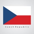 Czech Republic flag, vector illustration Royalty Free Stock Photo