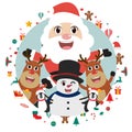 Merry Christmas and Happy New Year 2021 with Santa and friends.