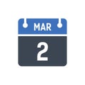 March 2 Calendar, date, interface, time icon, Web, internet, setting, time, calendar, change, date Calendar Date Icon