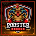 Rooster boxing mascot. esport logo design