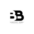 BB Initial Letter Logo - Minimal Vector Logo Royalty Free Stock Photo