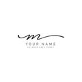 Handwritten Signature Logo for Initial Letter M