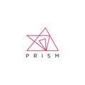 Abstract Prism polygonal Logo Icon Design Template