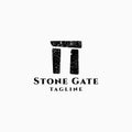 Stone Gate Logo Icon Design Template Vector