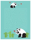 Print. Vector game for children with a labyrinth.