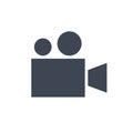 Movie Camera Icons, Movie camera solid icon portable video camera Vector Royalty Free Stock Photo