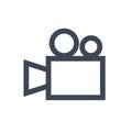 Movie Camera Icons, Movie camera solid icon portable video camera Vector Royalty Free Stock Photo