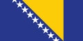 National Bosnia and Herzegovina flag, official colors and proportion correctly. National Bosnia and Herzegovina flag. Royalty Free Stock Photo