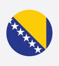 National Bosnia and Herzegovina flag, official colors and proportion correctly. National Bosnia and Herzegovina flag. Royalty Free Stock Photo