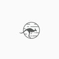 Kangaroo Logo Icon Design Template Vector Illustration