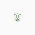 Green Tree Park Logo Icon Design Template. Nature, Modern Vector Illustration Royalty Free Stock Photo