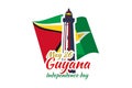 May 26, Independence Day of Guyana vector illustration.