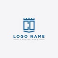 Inspiring company logo designs from the initial letters of the CO logo icon. Royalty Free Stock Photo