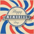 Happy Memorial Day Sign and Badge Royalty Free Stock Photo