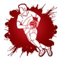 Gaelic Football Man Player Cartoon Sport Graphic