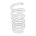 Metal coil springs . Spiral Flexible Wire. Metal Spiral. coil spring isolated on white background