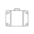 Briefcase Suitcase Business line icon vector illustration