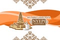 Happy Nyepi Day, Vector Illustration.