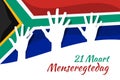 Translation: March 21.Human rights Day menseregtedag.