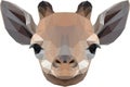 Low poly baby giraffe head