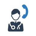 Doctor call icon. vector graphics