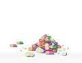 A Pile of Pills - Vector Image