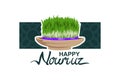 Happy Persian New Year Nowruz vector illustration. Royalty Free Stock Photo