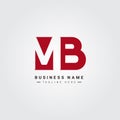 Initial Letter MB Logo - Minimal Vector Logo