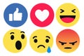 Collection of facebook reactions