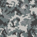 Camouflage pattern background, seamless. Classic clothing style masking camo. Vector illustration. Royalty Free Stock Photo