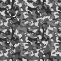 Digital black camouflage seamless pattern for your design. Vector camo texture Royalty Free Stock Photo