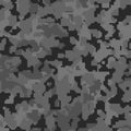 Digital camo texture.l Black camouflage seamless pattern for your design. Vector