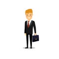 Print. vector illustration of a man businessman. Manager, employee. Royalty Free Stock Photo