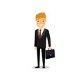 Print. vector illustration of a man businessman. Manager, employee.