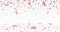 Beautiful red confetti banner, isolated on transparent background Royalty Free Stock Photo
