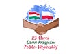 March 23 Polish-Hungarian Friendship Day Royalty Free Stock Photo