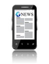 News on mobile phone, smart phone Royalty Free Stock Photo