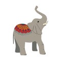 Elephant with ornament cape vector illustration Royalty Free Stock Photo