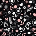 PrintColorful patterns in the form of patterns and flowers Royalty Free Stock Photo
