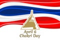 April 6, Chakri Day vector illustration.