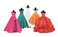 Elegant dresses on mannequin set Royalty Free Stock Photo