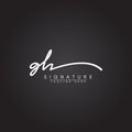 Initial Letter GH Logo - Handwritten Signature Logo