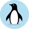 Cute penguin icon in flat style. Penguin Icon. Royalty Free Stock Photo