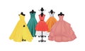 Elegant dresses on mannequin set Royalty Free Stock Photo