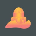 Awesome simple mini temple in gradient style