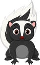 Cartoon baby skunk on white background Royalty Free Stock Photo
